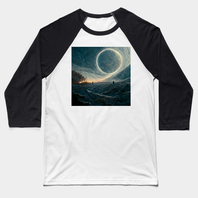 Interstellar painting Baseball T-Shirt by Riverside-Moon